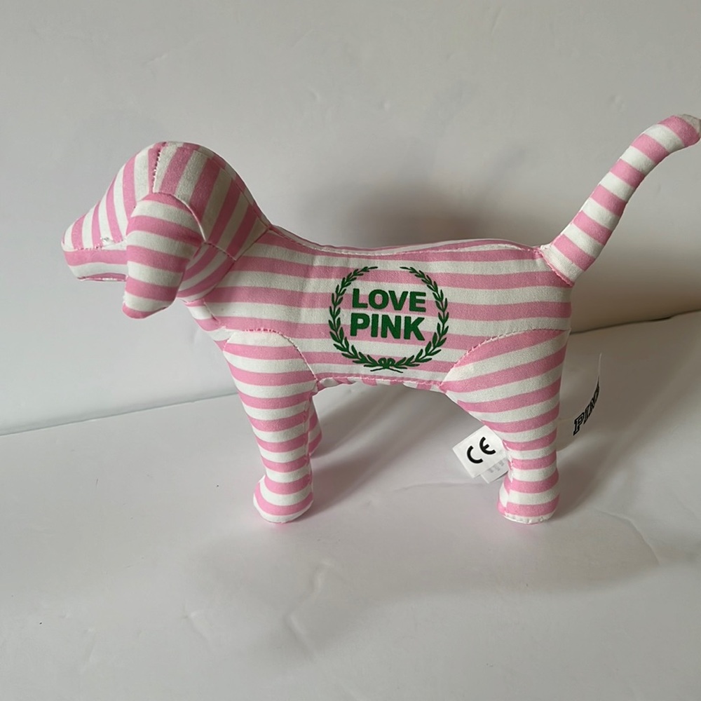 PINK Dog Pink & White Stripe Green Insignia